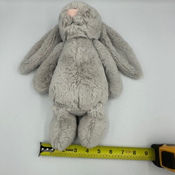 Jellycat Bashful Bunny Plush Silver Grey Medium 12" Stuffed Animal Cute Soft - Picture 13 of 13